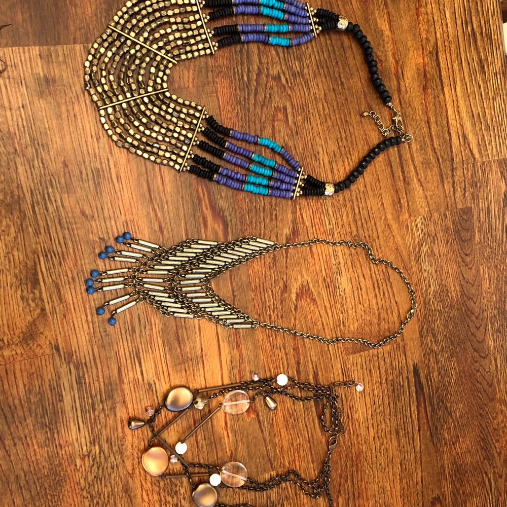 3 necklace lot